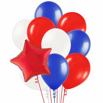 Букет Триколор России Звезда красная  10 шт