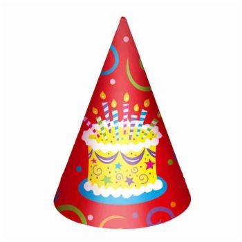 Колпак Пати Бум Торт яркий 6 шт