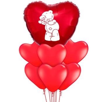 Букет Мишка Me To You Сердечки 7 шт Букет Мишка Me To You Сердечки 7 шт