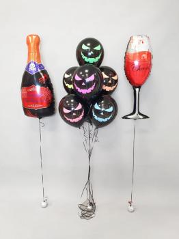 Сет Бутылка и Бокал на Хэллоуин 9 шт Сет Бутылка и Бокал на Хэллоуин 9 шт