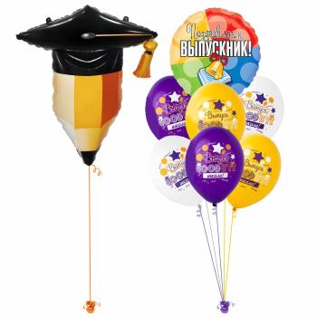 Сет из воздушных шаров Карандаш на выпускной 8 шт