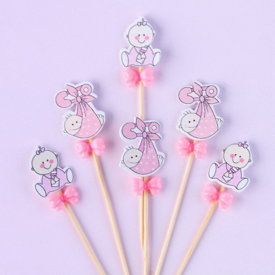 Шпажки Гендер ляльки розовые микс 6 шт Шпажки Гендер ляльки розовые микс 6 шт