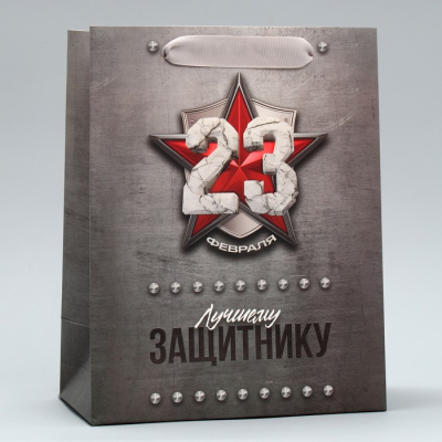 Пакет ламинат Защитнику 23*27*11,5 см 1 шт