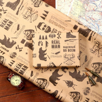 Бумага крафт Надежный во всем 70*100 см 1 шт