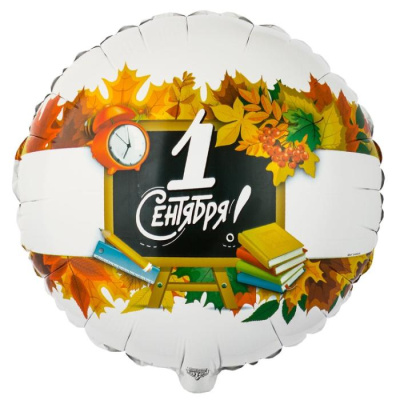 Шар Круг фольга 18" 1 Сентября 1 шт