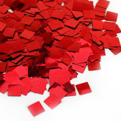Конфетти Волна Веселья Квадрат красный 1 см 50 г