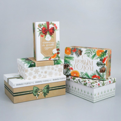 Коробка прямоуг Новогодний №2 24*15,5*9,5 см рис микс 1 шт Коробка прямоуг Новогодний №2 24*15,5*9,5 см рис микс 1 шт