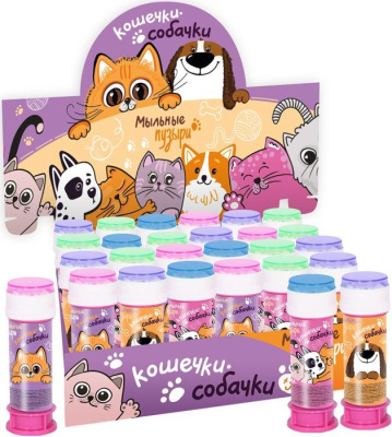 Мыльные пузыри ДБ Кошечки/Собачки 60 мл
