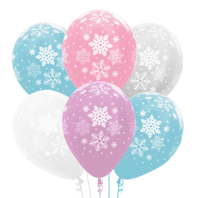 Букет из латексных шаров Снежинки перламутр 30 см Букет из латексных шаров Снежинки перламутр 30 см