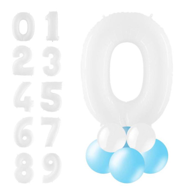 Букет Цифра на декоративной подставке белая 1 шт Букет Цифра на декоративной подставке белая 1 шт