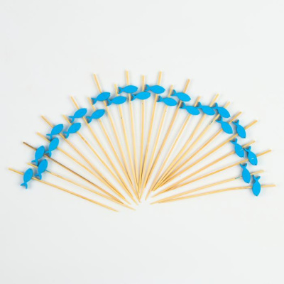 Шпажки для канапе Рыбки синие 24 шт Шпажки для канапе Рыбки синие 24 шт