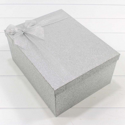 Коробка прямоуг Блеск серебро №4 22,5*15,8*9,5 см 1 шт