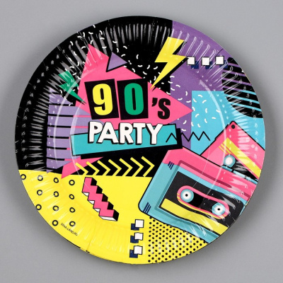 Тарелка бум. 90-е 18 см 6 шт Тарелка бум. 90-е 18 см 6 шт