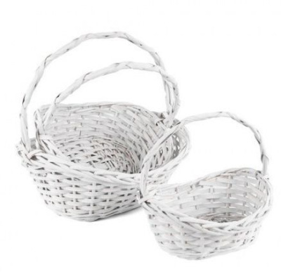 Корзина плетеная Ива белый овал 36*35*15см 1 шт