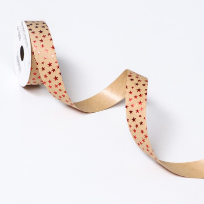 Лента крафт Звезды красные 20мм*5м 1 шт Лента крафт Звезды красные 20мм*5м 1 шт