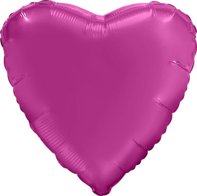Шар фольга без рисунка Сердце 18" Мистик гранатовый (Ag)