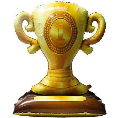 Шар фольга Фигура Под воздух Кубок золотой 1 шт