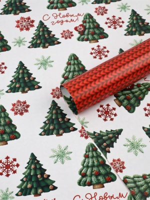 Бумага крафт Уютный Новый год 70*100 см 1 шт Бумага крафт Уютный Новый год 70*100 см 1 шт