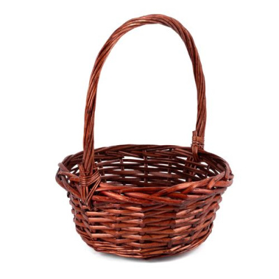 Корзина плетеная Бамбук коричневый круг 23*31*11 1 шт