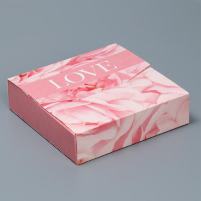 Коробка складная Розы 15*15*4 см 1 шт