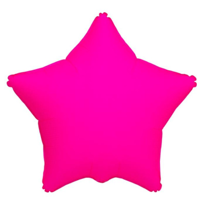 Шар фольга без рисунка Звезда 18" Неон фуксия Шар фольга без рисунка Звезда 18" Неон фуксия