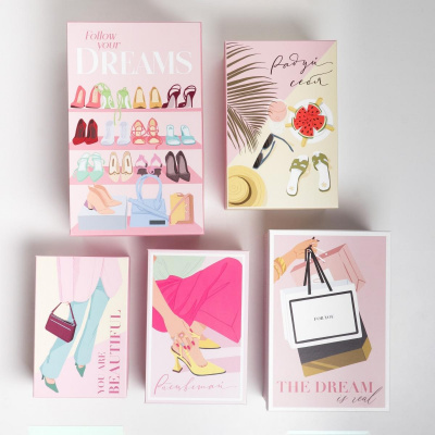 Коробка прямоуг Леди №1 22*14*8,5 см рис микс 1 шт Коробка прямоуг Леди №1 22*14*8,5 см рис микс 1 шт