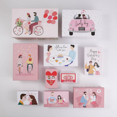 Коробка прямоуг Любовь №7 24*15.5*9.5 см рис микс 1 шт