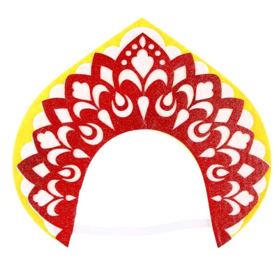 Кокошник Варвара-краса фетр 30*27*11 см 1 шт