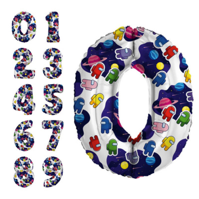 Шар Цифра Космонавтики с гелием 1 шт Шар Цифра Космонавтики с гелием 1 шт