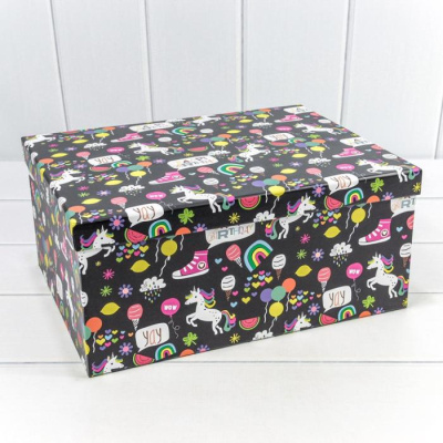 Коробка прямоуг Детство черн №7 28*21*12,3 см 1 шт