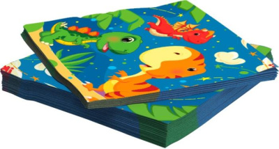 Салфетка ВВ Динозаврики 33*33 20 шт Салфетка ВВ Динозаврики 33*33 20 шт