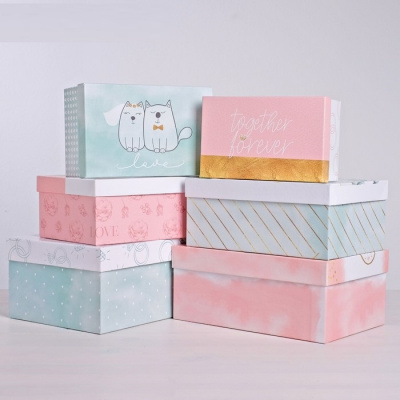 Коробка прямоуг Свадебный №3 24*15.5*9.5 см рис микс 1 шт Коробка прямоуг Свадебный №3 24*15.5*9.5 см рис микс 1 шт