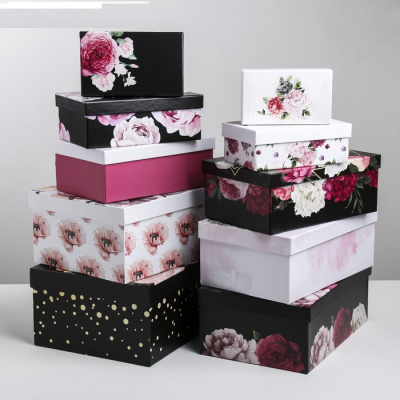 Коробка прямоуг Вальс №8 цвет микс 26*17*10 см 1 шт