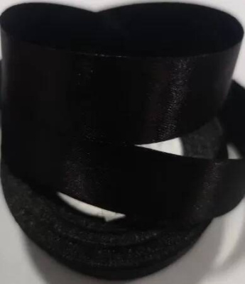 Лента атласная 20мм*23м черный 1 шт