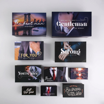 Коробка прямоуг Man №6 22*14*8.5 см рис микс 1 шт