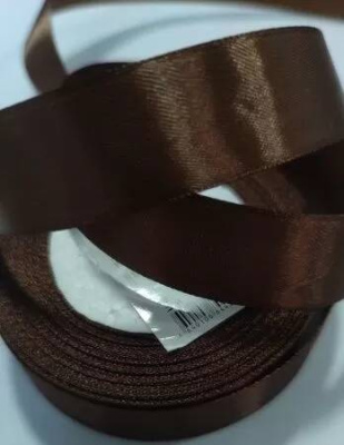 Лента атласная 25мм*23м темно-коричневый 1 шт Лента атласная 25мм*23м темно-коричневый 1 шт