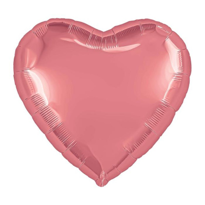 Шар фольга без рисунка Сердце 9" кармин (Ag)