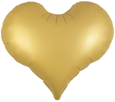 Шар фольга без рисунка Сердце 24" золото матовое Люкс (FL) Шар фольга без рисунка Сердце 24" золото матовое Люкс (FL)