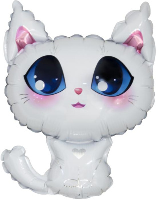 Шар Фигура Мини Котенок белый 1 шт