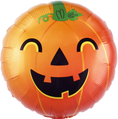 Шар Круг фольга 18" Тыква веселая на Хэллоуин оранжевая (Fl)