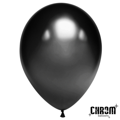 Шар ВП 12" Хром черный 50 шт