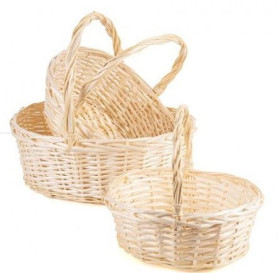 Корзина плетеная Ива натур. овал 40*37*15см 1 шт