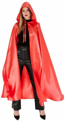 Карнавальный аксессуар красный с капюшоном 1 шт Карнавальный аксессуар красный с капюшоном 1 шт