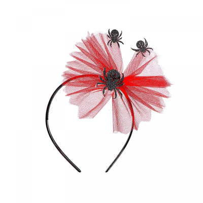 Ободок Пауки красная вуаль 1 шт