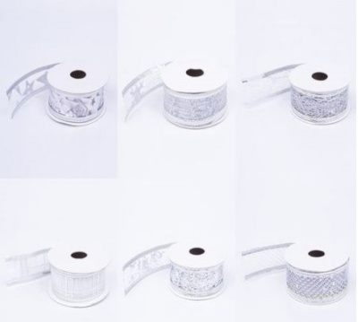 Лента серебро 2,5см*270см микс 1 шт Лента серебро 2,5см*270см микс 1 шт