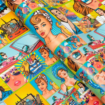 Бумага глянцевая Pop-art отдых 50*70 см 1 шт  