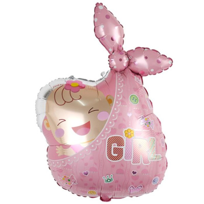 Шар фольга Фигура Малыш Девочка в пеленке (ВЗ) Шар фольга Фигура Малыш Девочка в пеленке (ВЗ)