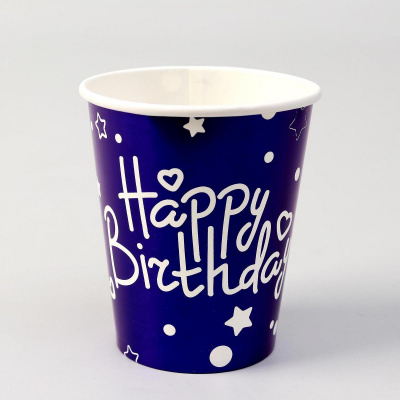 Стакан бум. С ДР синий 250 мл 6 шт Стакан бум. С ДР синий 250 мл 6 шт