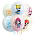 Букет Baby Girls Macarons из латексных шаров с рисунком 30 см