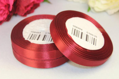 Лента атласная 10мм*23м вишня 1 шт   Лента атласная 10мм*23м вишня 1 шт